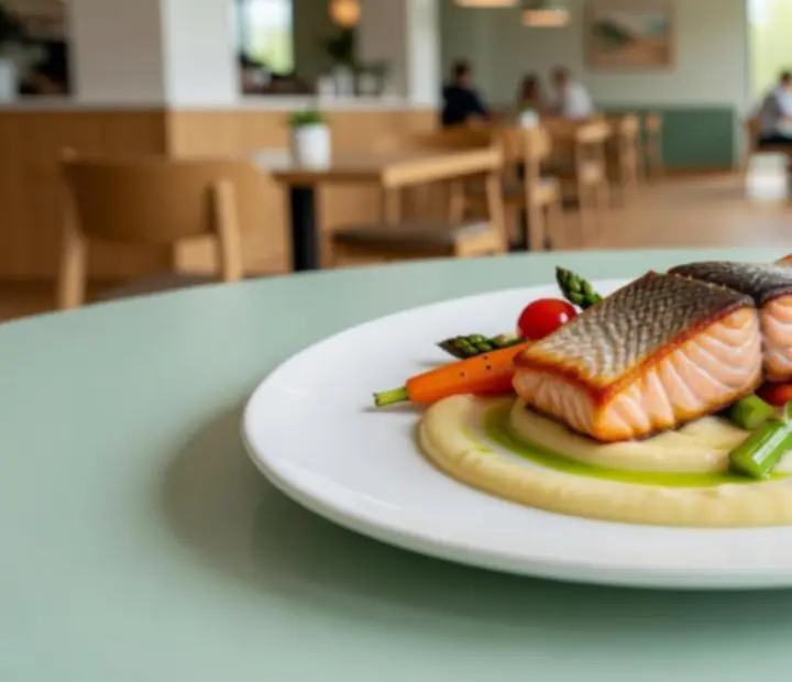 Eleganckie danie główne podane w restauracji Widoravelis